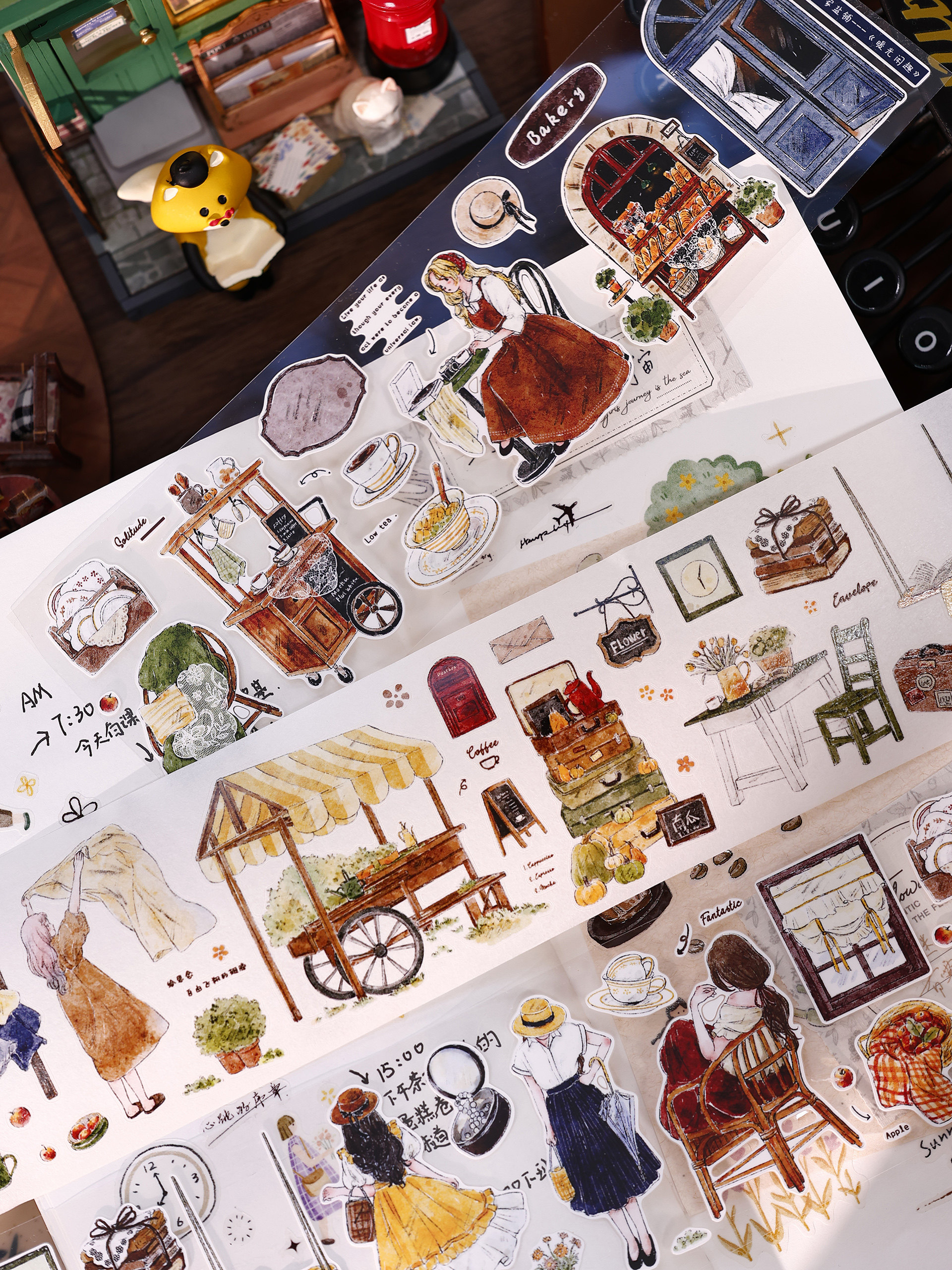 Washi Tape Set - XiaoBaiJia Studio Vintage Warm Relaxing Time