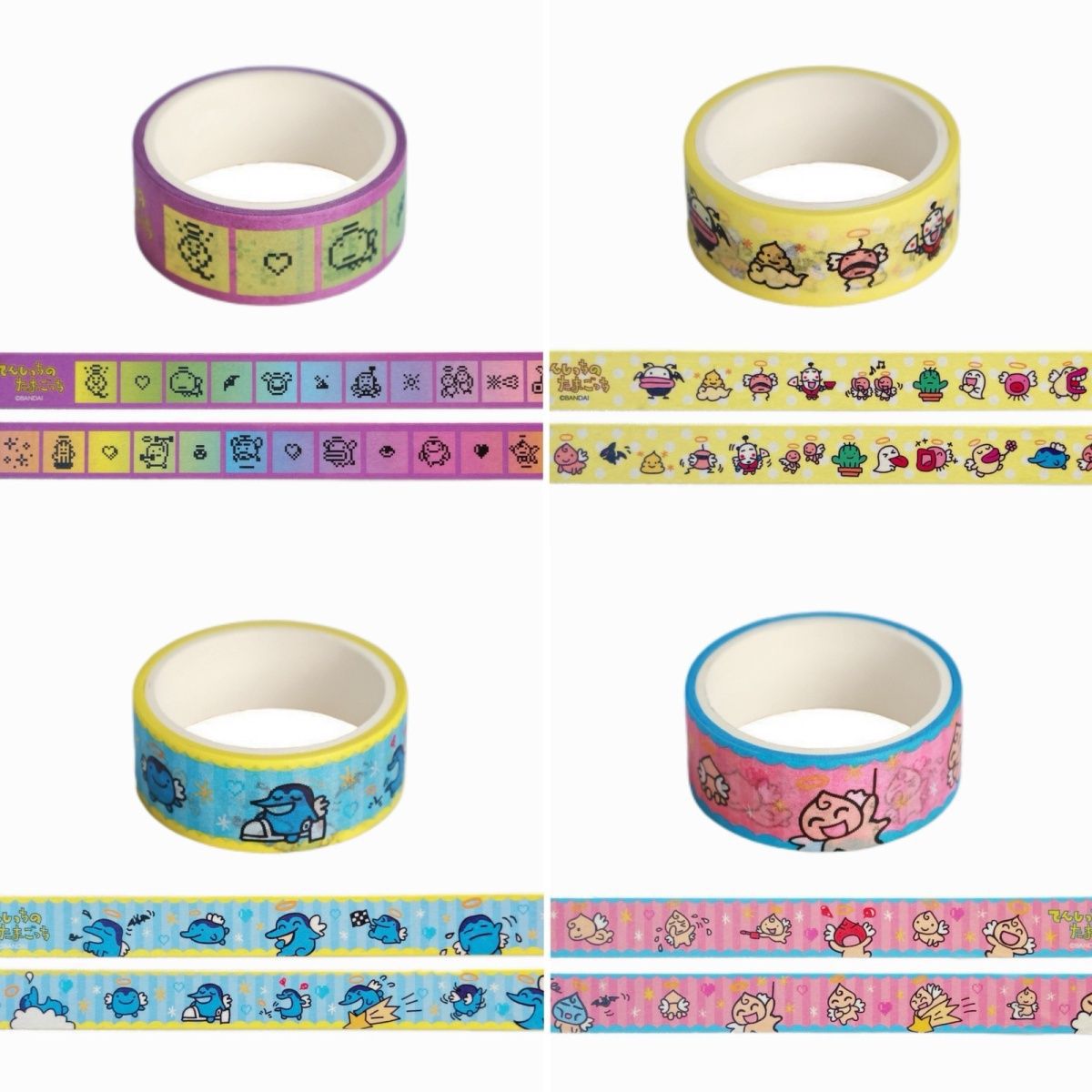 Washi Tape Set - Cute Pixel Art & Angel Cartoon