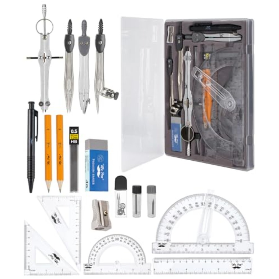 Compass Geometry Set - - Geometry Set, 5 Piece Set