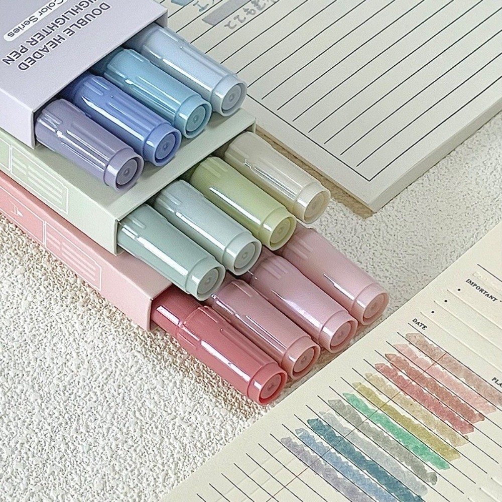 4pcs/set Dual Tip Highlighter  – обзор и цена Highlighter Set Pastel