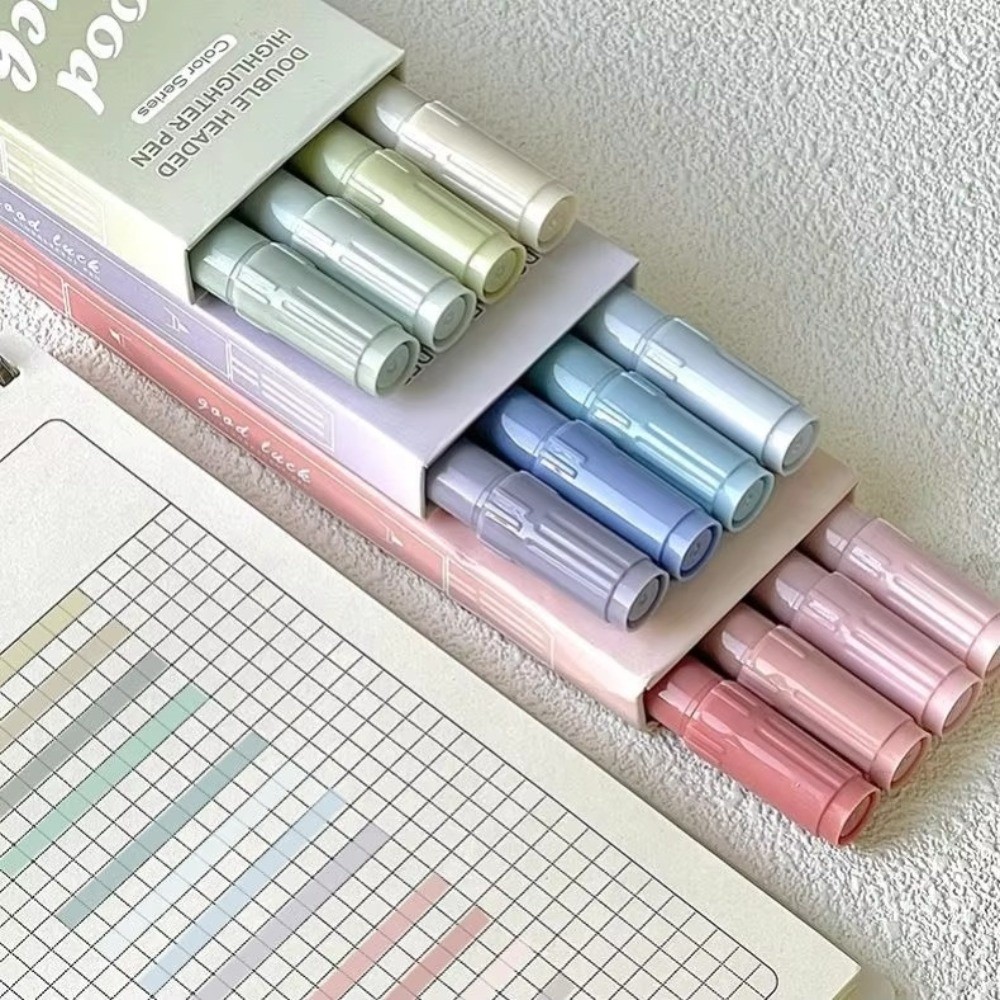 4pcs/set Dual Tip Highlighter  – обзор и цена Highlighter Set Pastel