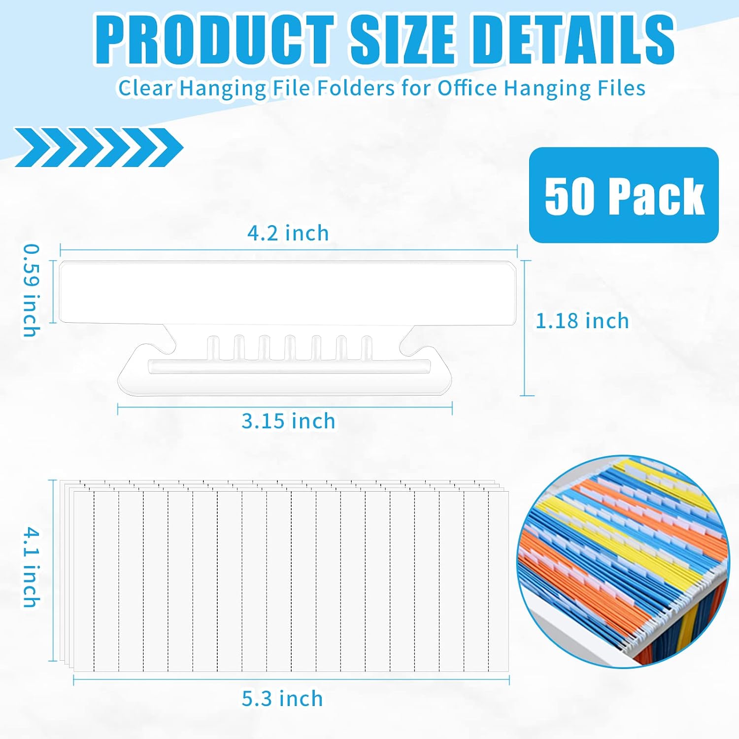 50 Pack Clear Hanging File Fol – обзор и цена File Folder Hanging