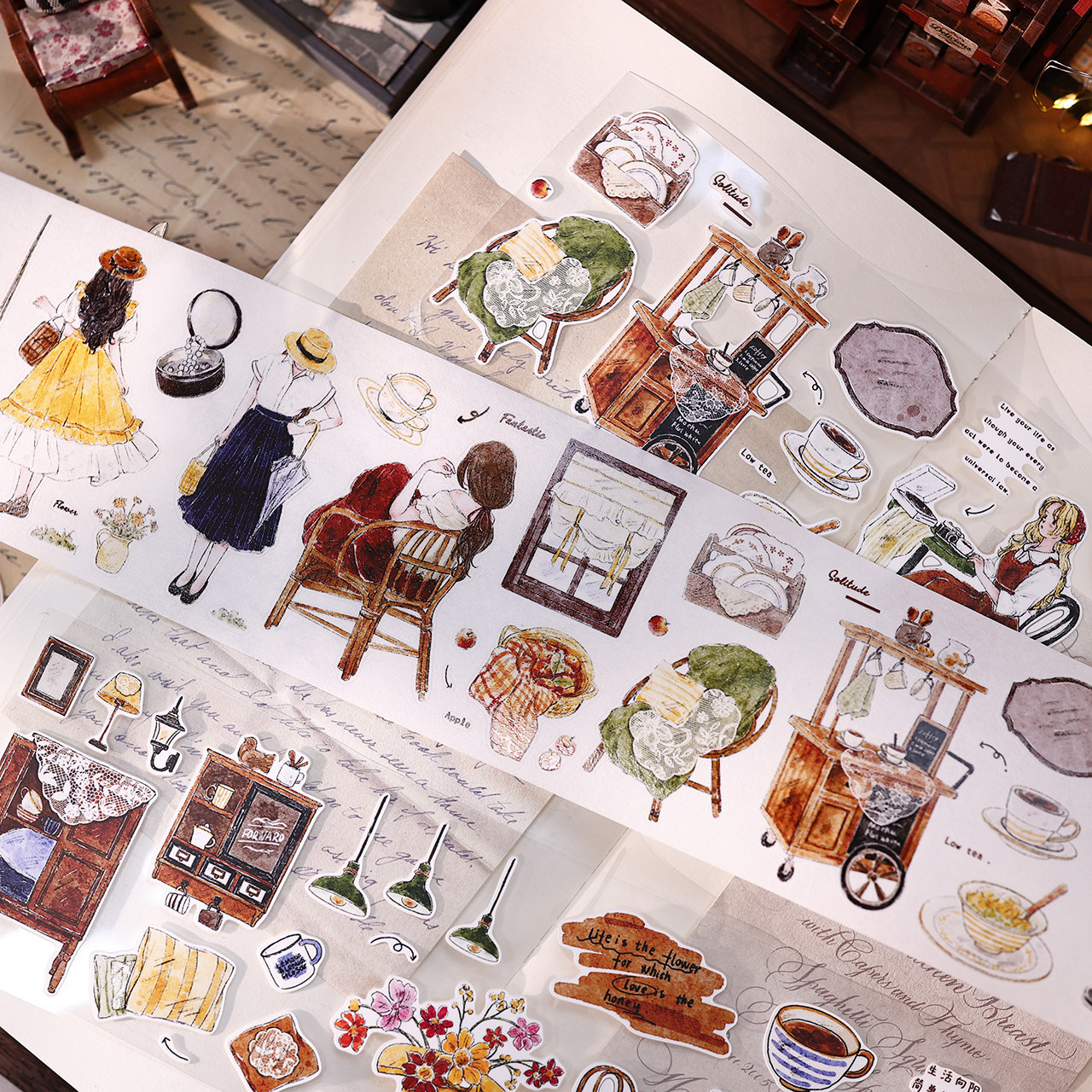XiaoBaiJia Studio Vintage Warm – обзор и цена Washi Tape Set