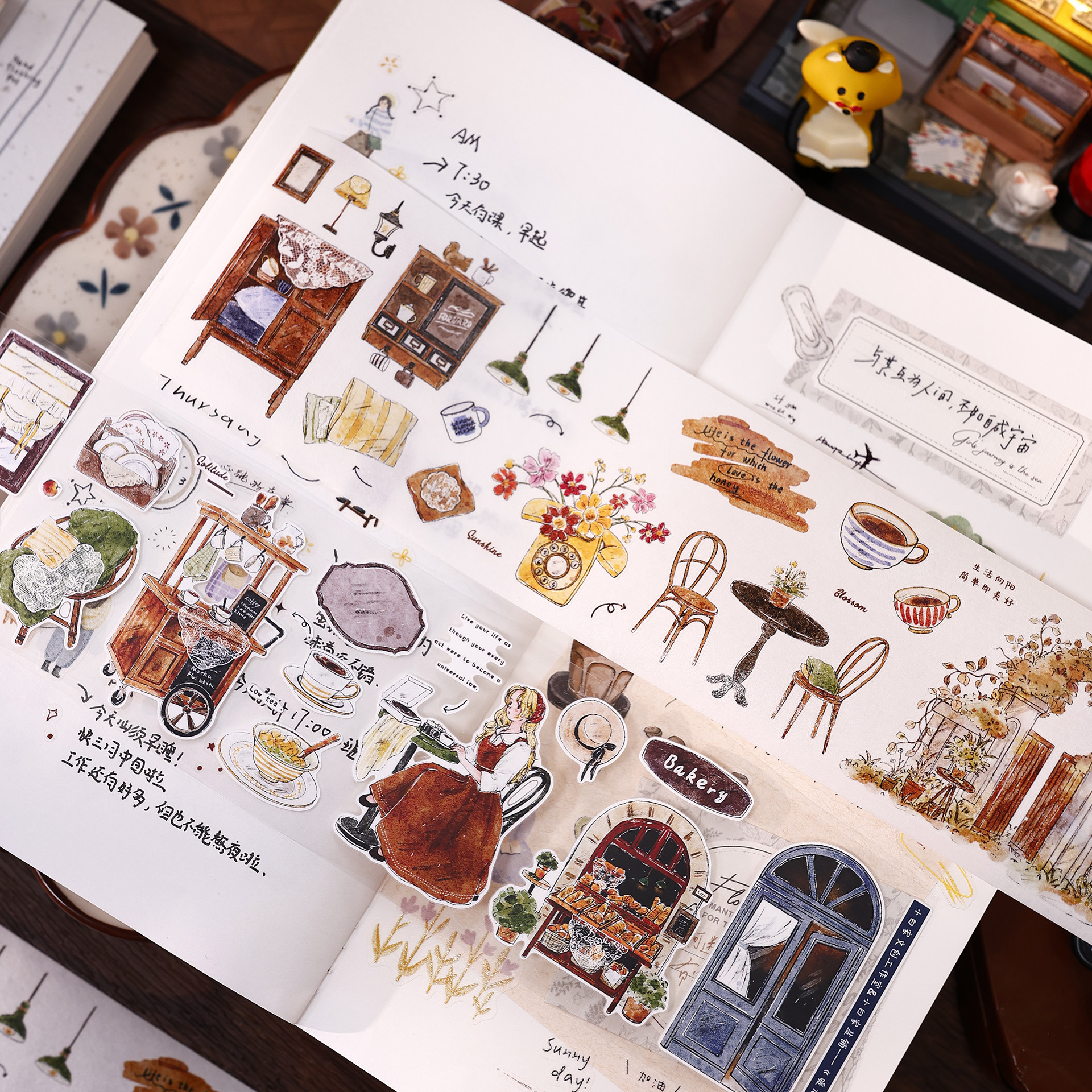 XiaoBaiJia Studio Vintage Warm – обзор и цена Washi Tape Set