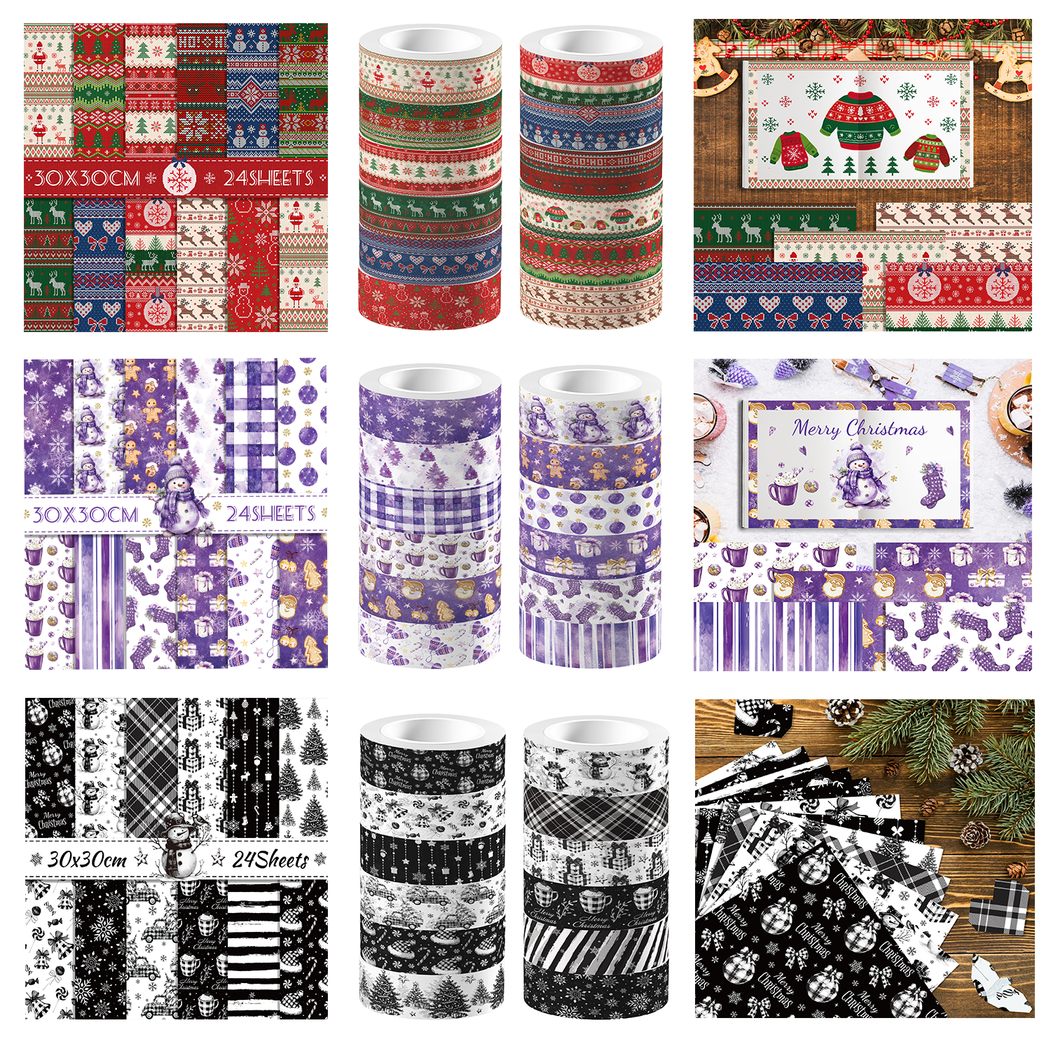 Christmas Washi Tape And Backg – обзор и цена Washi Tape Set