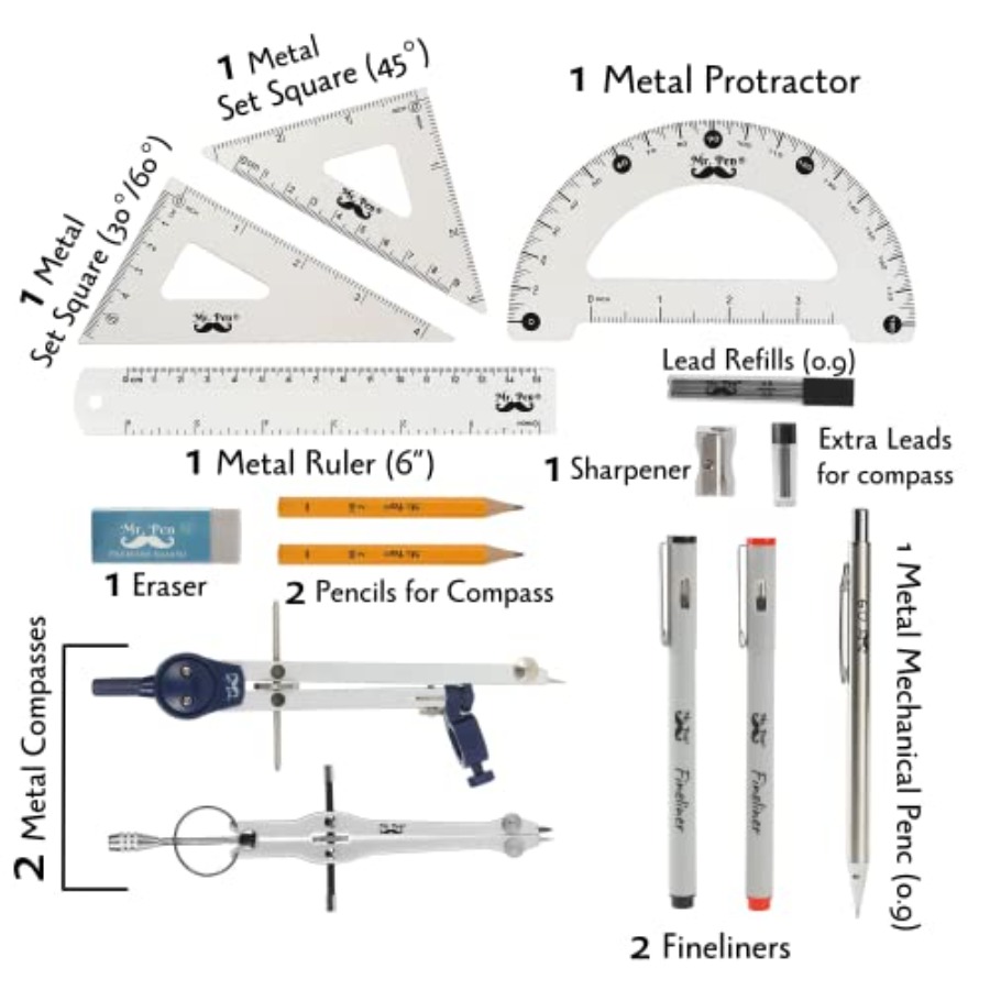 - Professional Geometry Set, 1 – обзор и цена Compass Geometry Set