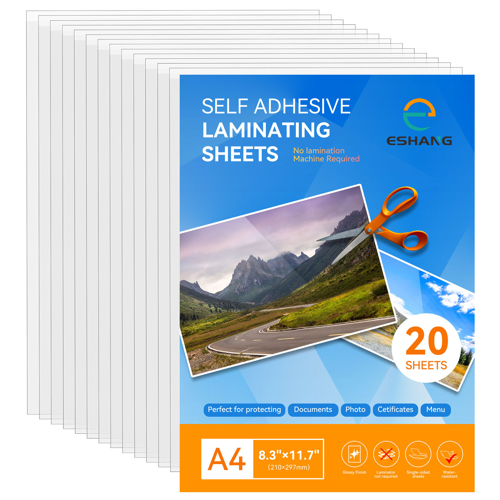 ESHANG 20Sheets Clear Cold Lam – обзор и цена Document Laminator Pouch