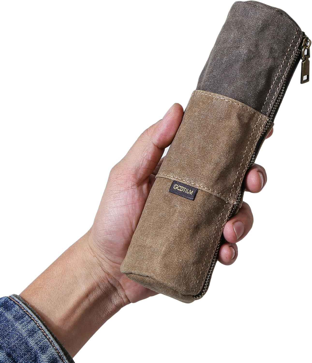 Vintage Waxed Canvas Pencil Po – обзор и цена Tan Stationery & Office Supply