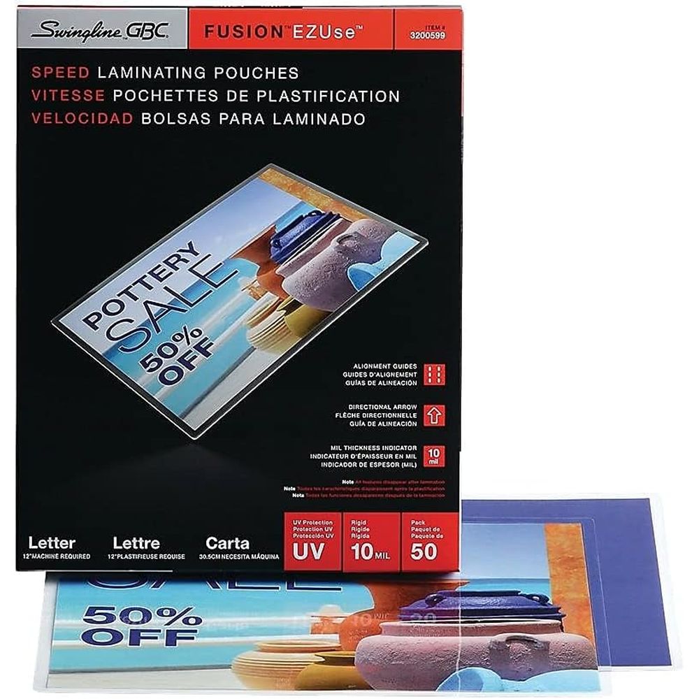 Letter Size, 10 Mil, 50 Pack,  – обзор и цена Document Laminator Pouch