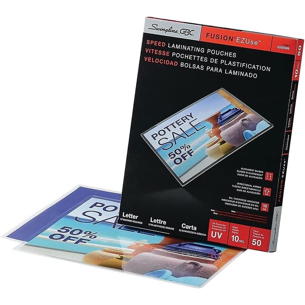 Letter Size, 10 Mil, 50 Pack,  – обзор и цена Document Laminator Pouch