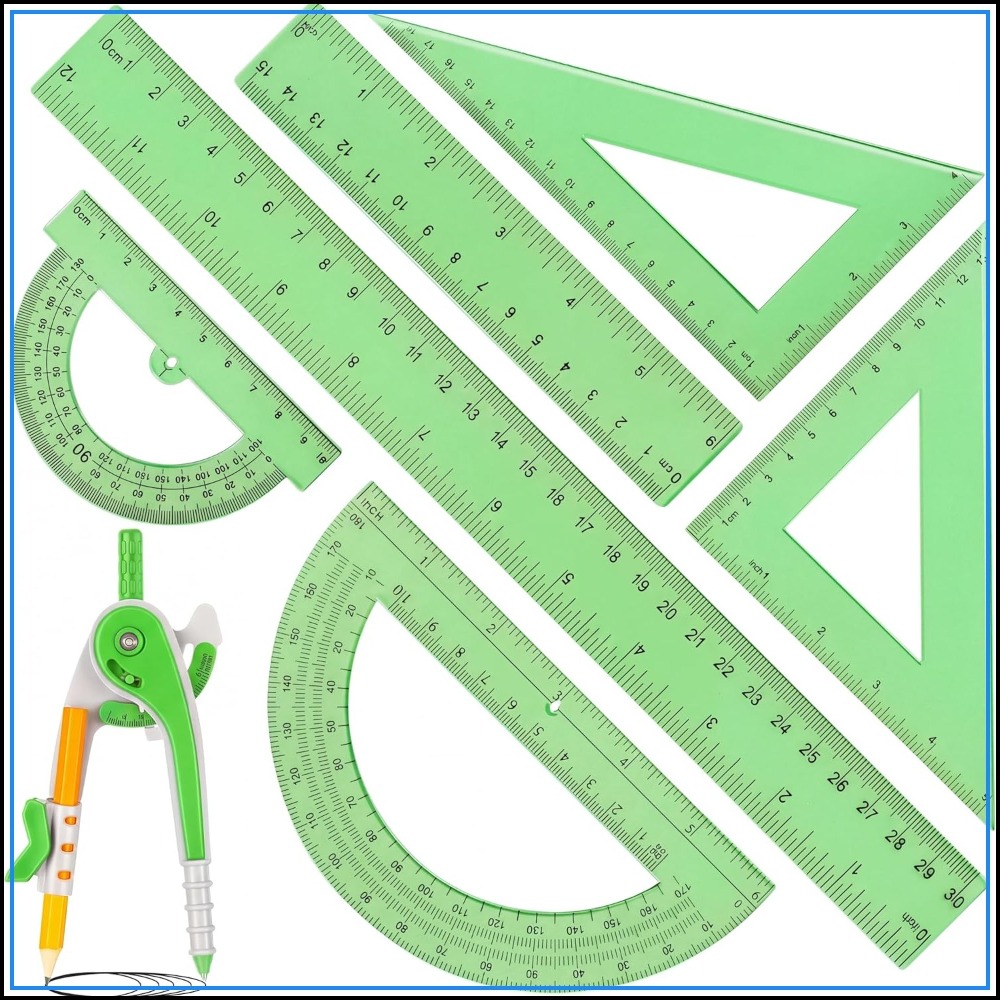 7 Pcs Geometry Math Set: 6/4 I – обзор и цена Compass Geometry Set