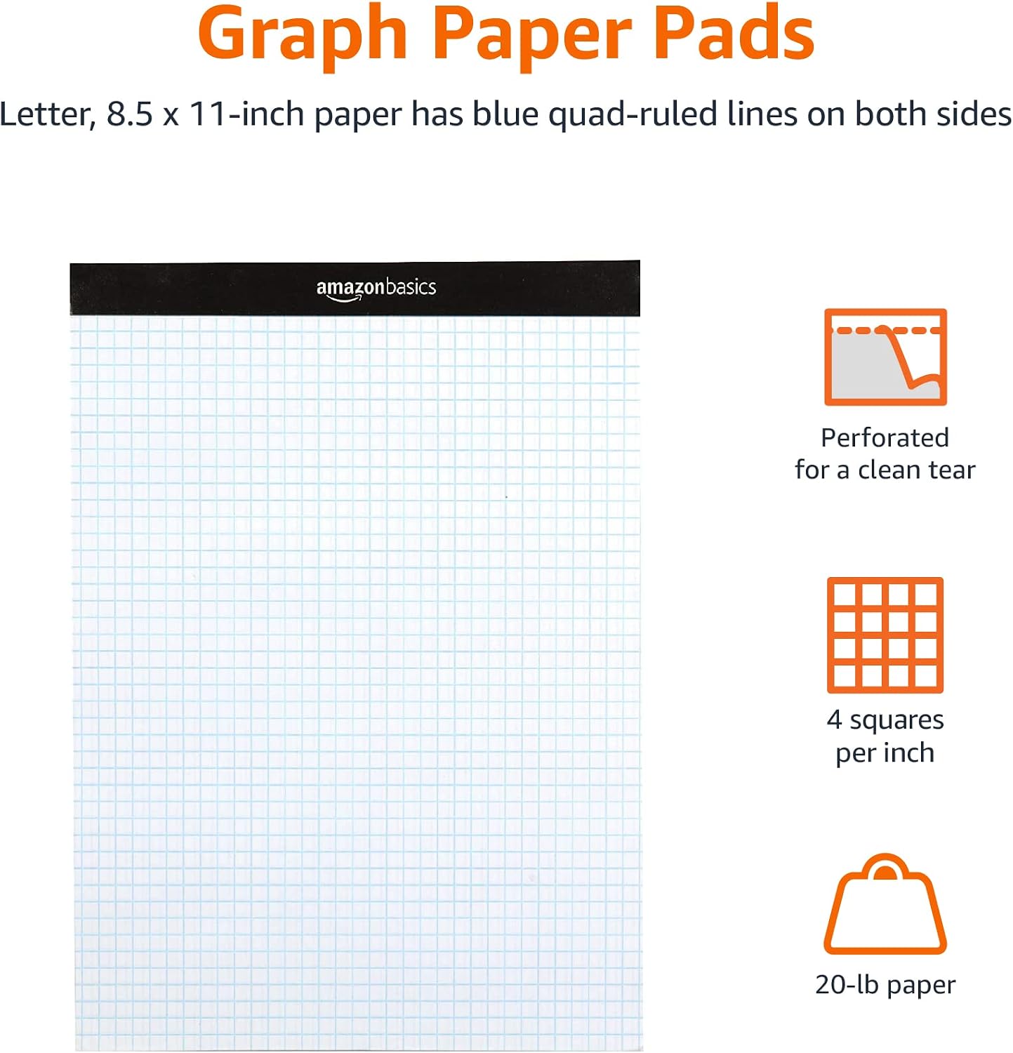 Quad-Ruled Graph Paper Pad, 4x – обзор и цена Graph Paper Pad