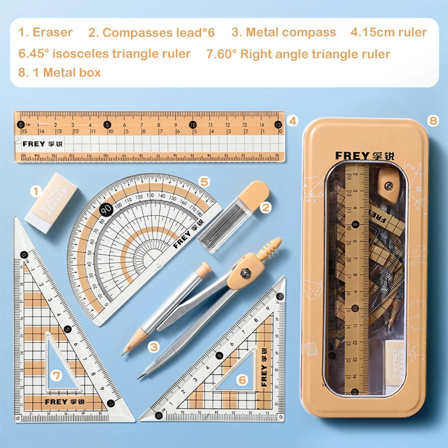 7Pcs Back to School Math Geome – обзор и цена Compass Geometry Set