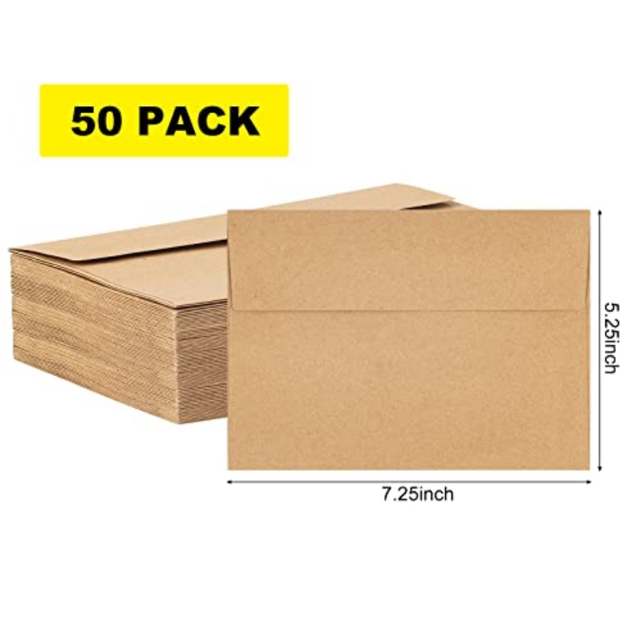 Kraft Paper Envelopes, 50 Pack – обзор и цена Letter Envelope Kraft
