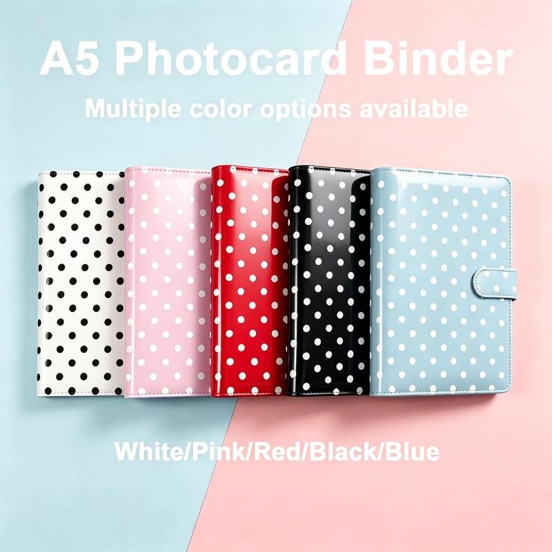 A5 Polka Dot 6 Ring Card Colle – обзор и цена Notebook Dotted A5