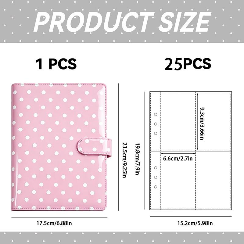 A5 Polka Dot 6 Ring Card Colle – обзор и цена Notebook Dotted A5