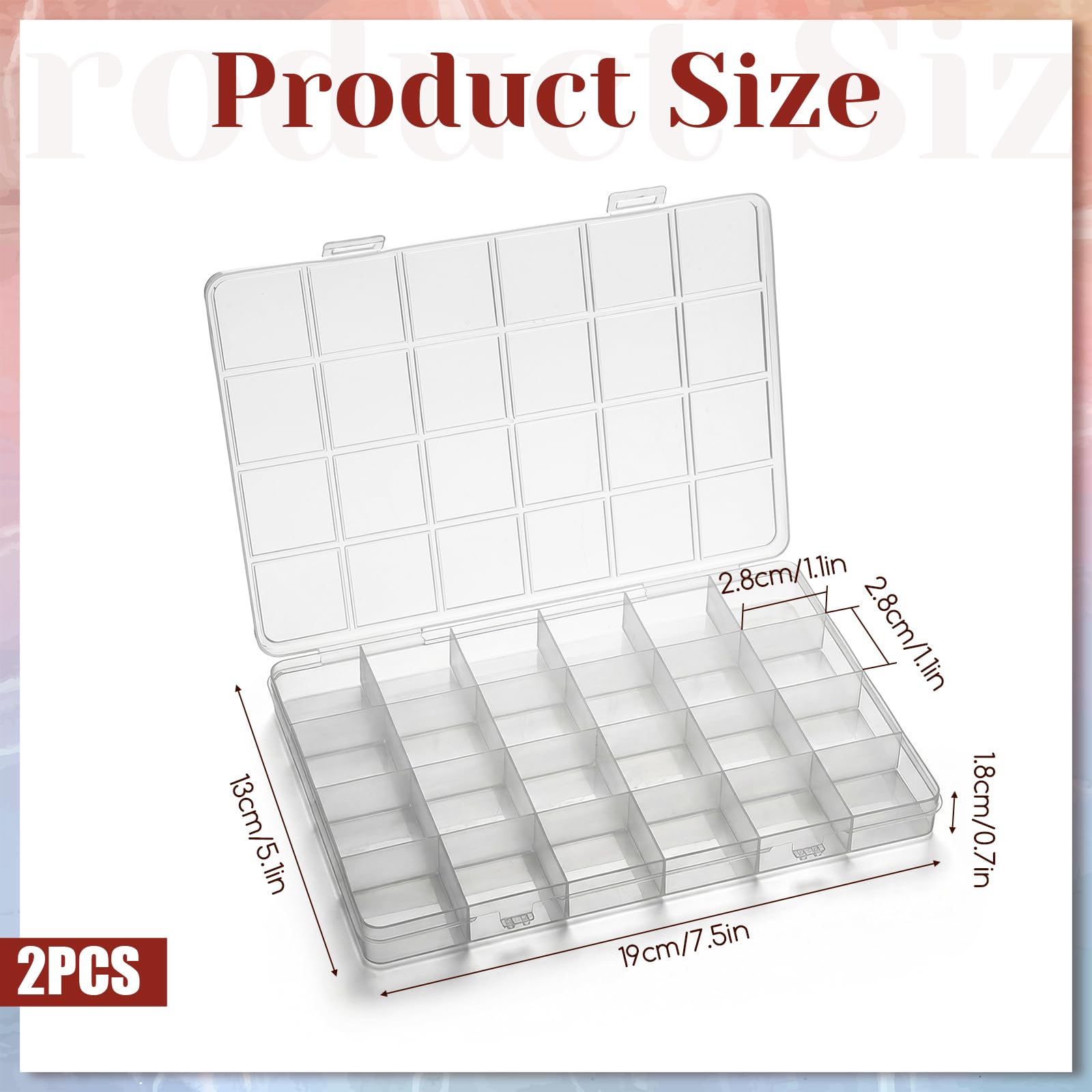 24-Grid Plastic Organizer Box  – обзор и цена Washi Tape Set