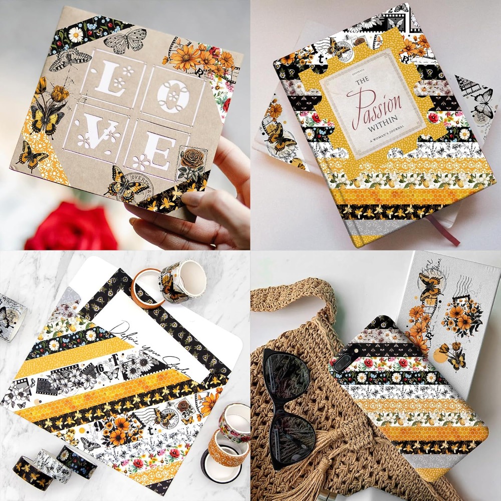 14 Rolls Vintage Bee Floral Bu – обзор и цена Washi Tape Set