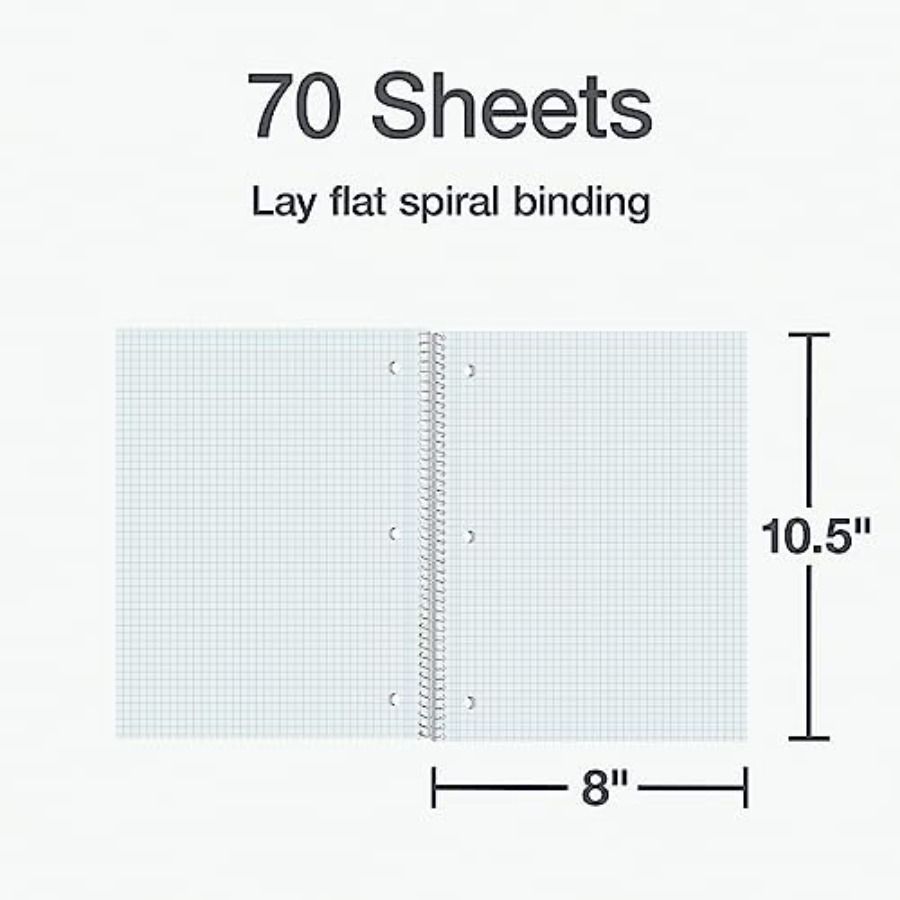 Spiral Notebook 2 Pack, 1 Subj – обзор и цена Graph Paper Pad