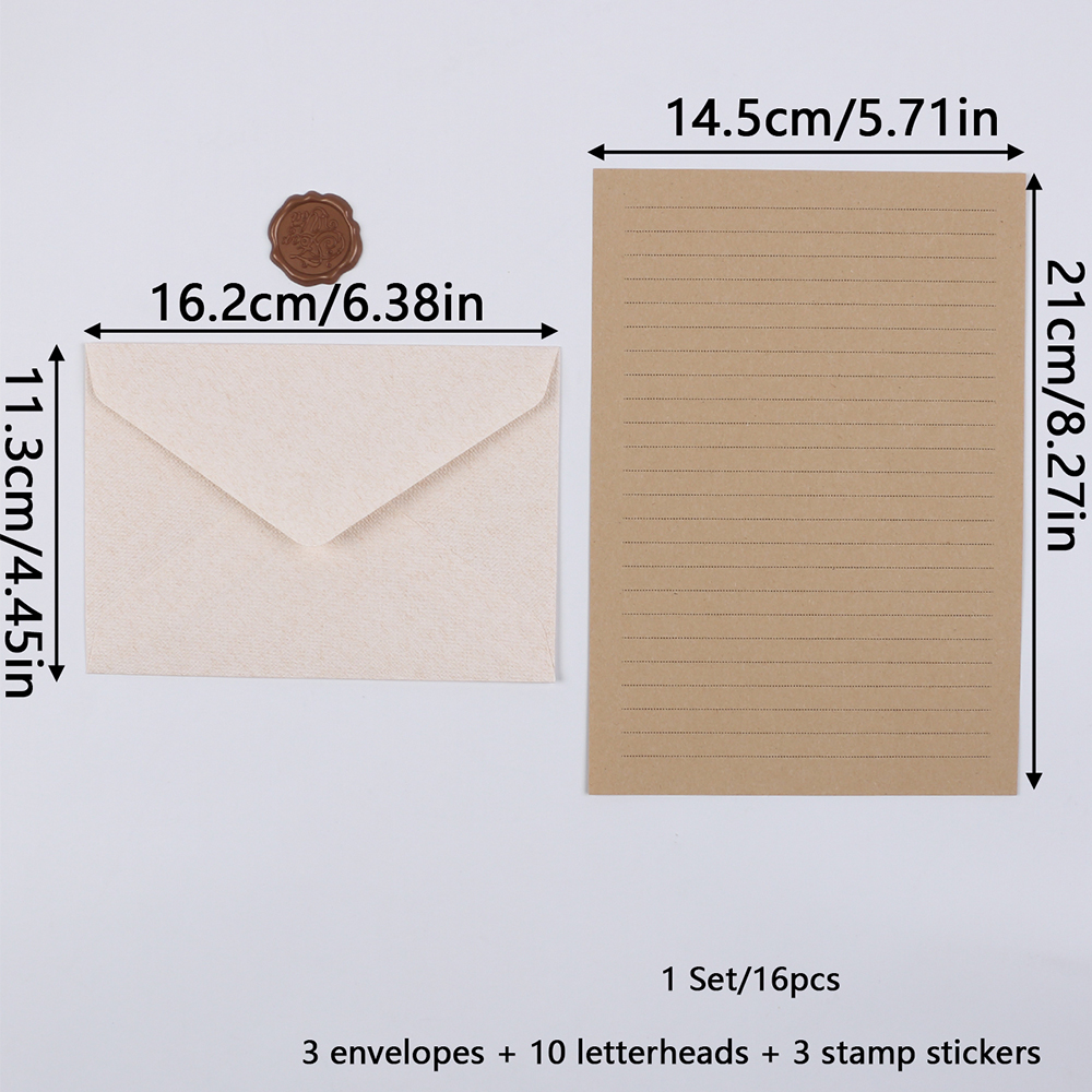Stationery Set with Envelopes  – обзор и цена Letter Envelope Kraft