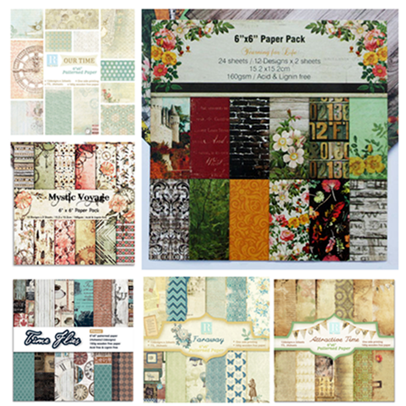 12pcs  Retro Pattern Papers 6i – обзор и цена Graph Paper Pad