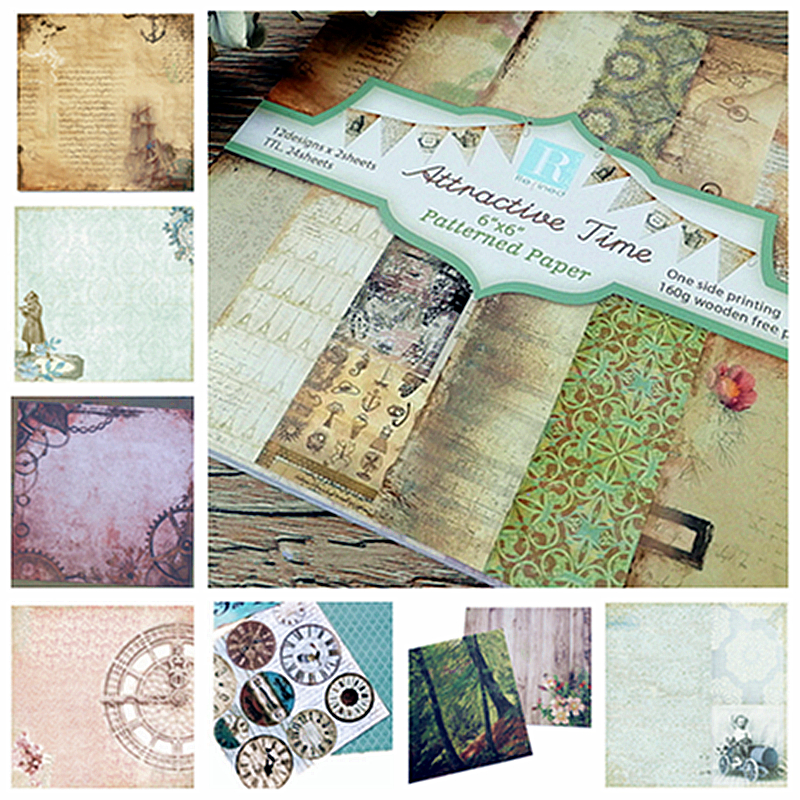 12pcs  Retro Pattern Papers 6i – обзор и цена Graph Paper Pad