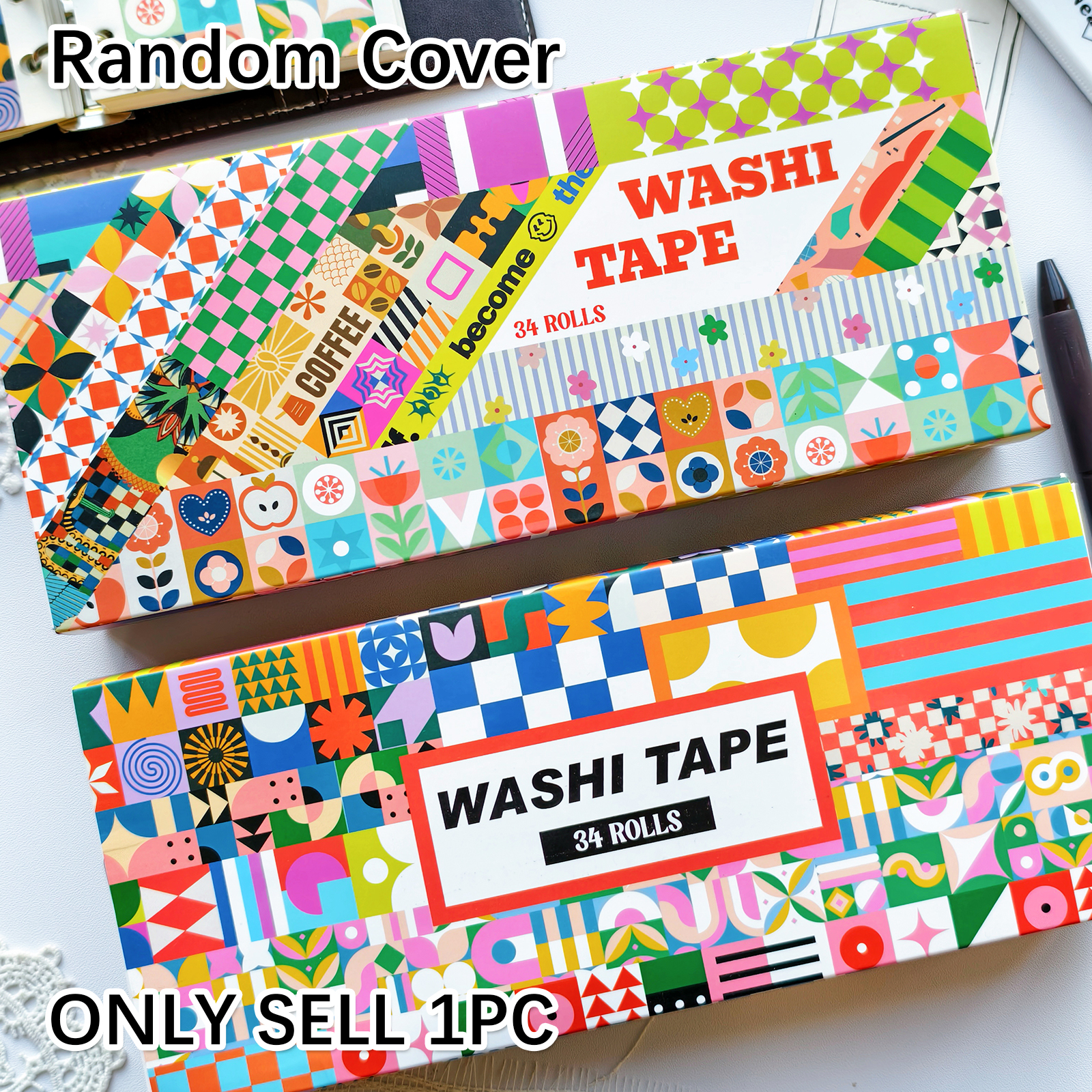 Random Cover 34 Rolls Aestheti – обзор и цена Washi Tape Set