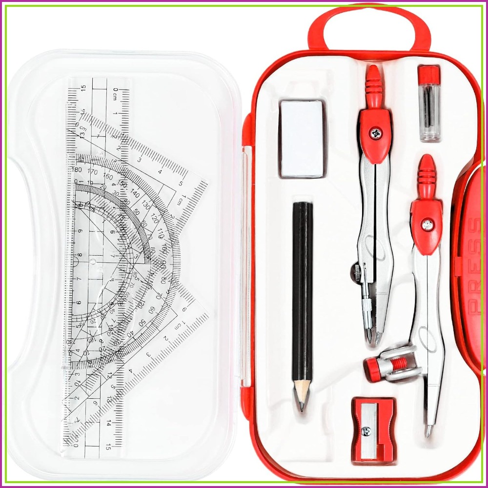 10-Piece Math Geometry Set wit – обзор и цена Compass Geometry Set