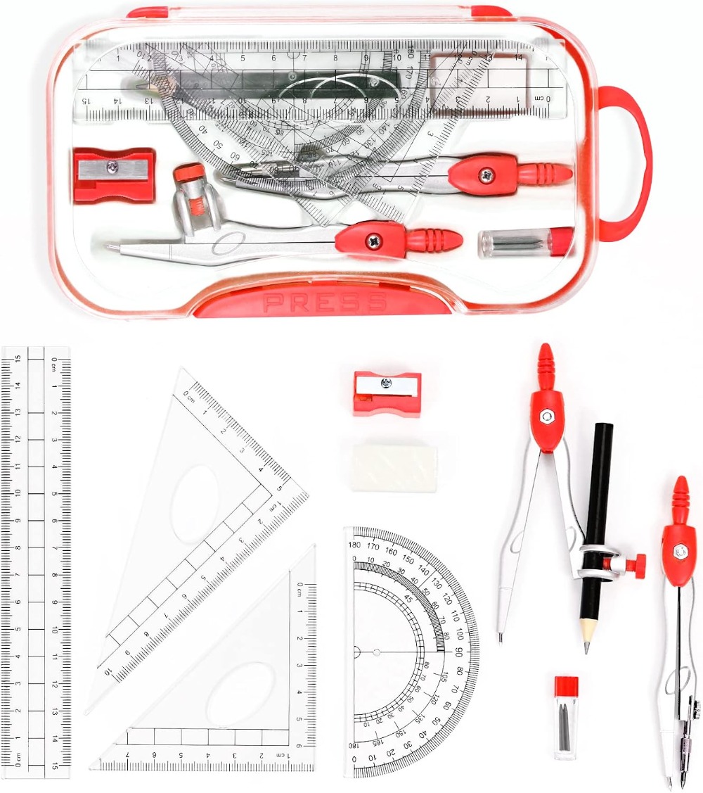 10-Piece Math Geometry Set wit – обзор и цена Compass Geometry Set