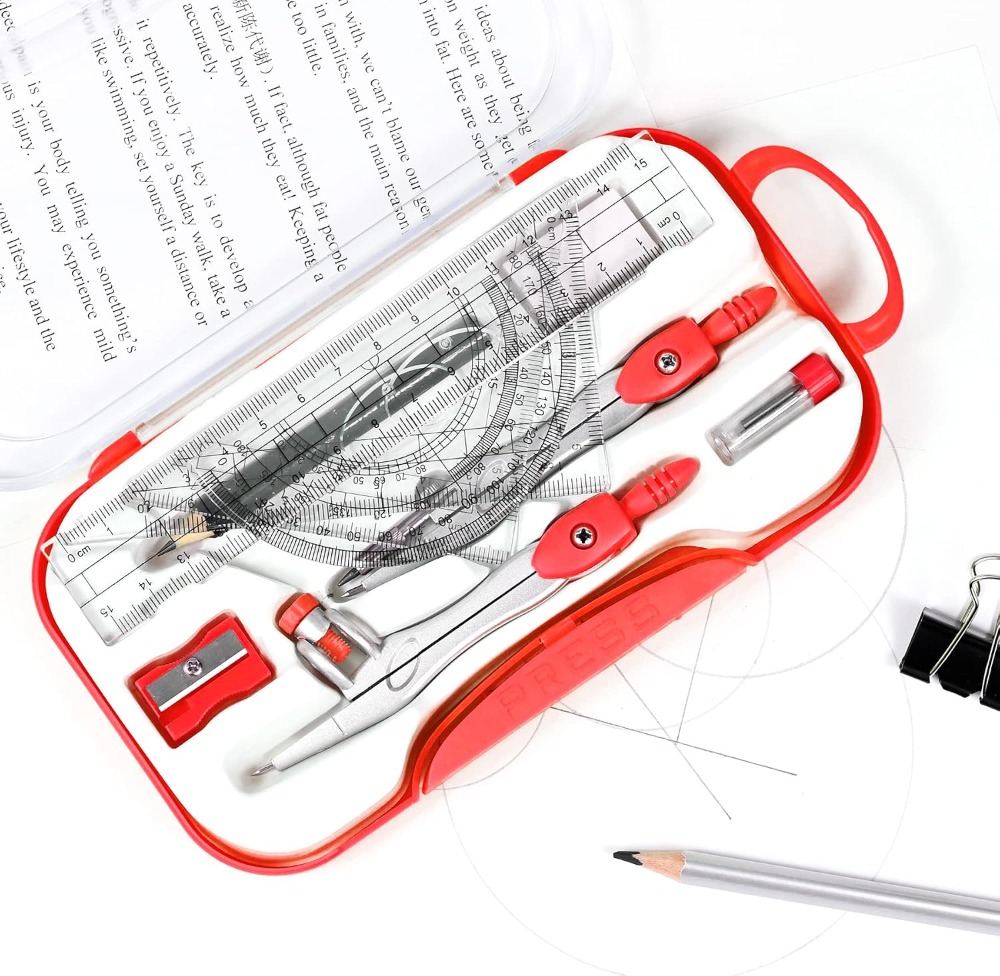 10-Piece Math Geometry Set wit – обзор и цена Compass Geometry Set